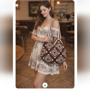 Handmade Crochet Women's Shoulder Bag